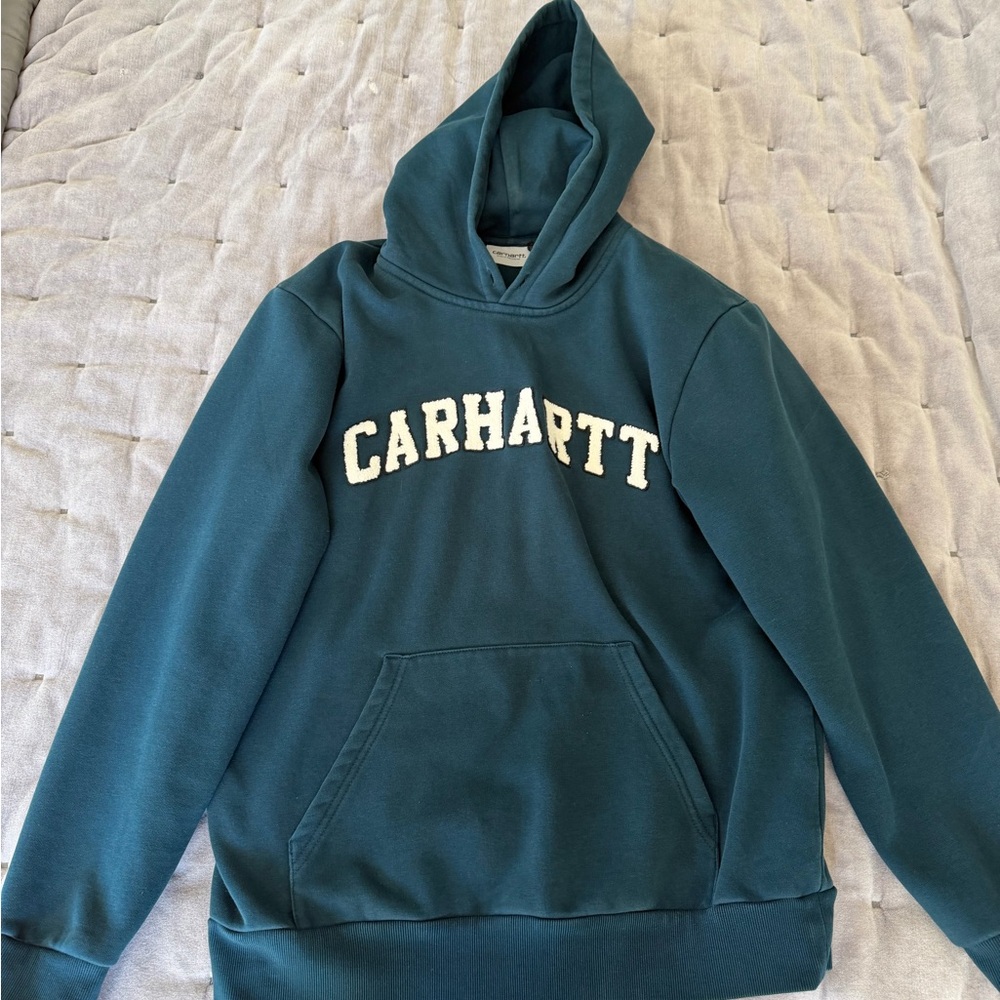 Carhartt Men's Teal Hoodie Sweater